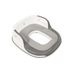 Si�ge r�ducteur wc hauck b�b� gris avec dossier sur�lev� et poign�es