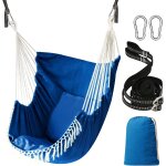 Siges suspendus chaise suspendue hamac 2 oreillers inclus, sangles et crochets solides pour une suspension ...