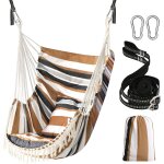 Siges suspendus chaise suspendue hamac 2 oreillers inclus, sangles et crochets solides pour une suspension ...