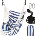 Siges suspendus chaise suspendue hamac 2 oreillers inclus, sangles et crochets solides pour une suspension ...