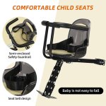 Siège de vélo pour enfants à montage frontal, siège de sécurité pour enfants avec garde - corps et ceinture ... Siège de vélo pour enfants à montage frontal, siège de sécurité pour enfants avec garde - corps et ceinture ...