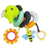 Sige de voiture en forme d'elphant pour bb, jouet en peluche, en spirale, a suspension, adapt au ...