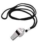 Sifflets, (argent) metal sifflet a roulette, sifflet puissant et net, mtal sifflet avec une longe en ...