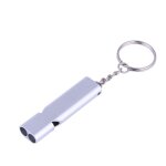 Sifflet de s�curit� a double tuyau, outil de survie a haute d�cibel, urgence ext�rieure, 120 db, or argent ...