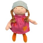 Sigikid poup�e c�line en tissu avec robe rose - 24 cm