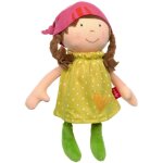 Sigikid poup�e en peluche avec robe jaune - 24 cm