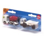 Siku 1692 coffret chantier 1 tombereau dumper et 1 camion - toupie blanc rouge mtal plastique pneus ...