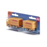 Siku 1694 camion dhl avec remorque mtal plastique jaune hayons ouvrants remorque dtachable