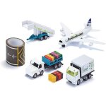 Siku 6312, kit aroport, mtal / plastique, blanc, incl, avion de ligne, vhicule catering, remorque ...