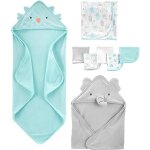 Simple joys by carter's lot de 8 sortie de bain et gants de toilette beb, multicolore, taille unique ...