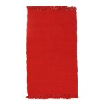 Simply coton - tapis 100% coton rouge 150x200 cm
