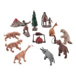 Simulation de l'age de glace, fort vierge, chasse prhistorique, modle animal, scne caveman, table ...