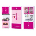 Simulation d'armoires de cuisine, ensemble de mini poupes, costumes de table, jouets pour filles, maison ...