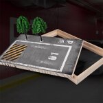 Simulation d'arrire plan de parking, dcor de garage a echelle mini 1:24