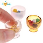 Simulation de bocal a bonbons en verre, miniature, pour maison de poupe, tasse a gele, desserts, boisson, ...