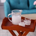 Simulation de boisson au lait 1:12, jouets de cuisine, mini pichet a jus, ensemble de tasses pour dcoration ...