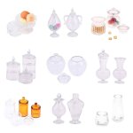 Simulation de bonbonnière miniature en verre pour maison de poupée, jouet de décoration, echelle 1 / ... Simulation de bonbonnière miniature en verre pour maison de poupée, jouet de décoration, echelle 1 / ...