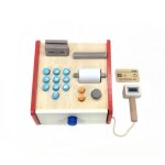 Simulation de caisse enregistreuse en bois pour enfants, maison de jeu, jouets, coffret cadeau