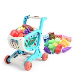 Simulation de fruits et aliments pour enfants, caddie de supermarch, chariot, voiture, jouets, maison ...
