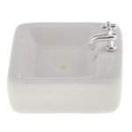 Simulation de lavabo carré miniature en céramique, echelle 1 / 12 pour salle de bain de maison de poupée ... Simulation de lavabo carré miniature en céramique, echelle 1 / 12 pour salle de bain de maison de poupée ...