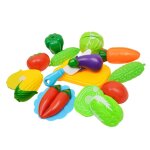 Simulation de légumes en plastique, 13 pièces, jouets de jeu de rôle pour enfants, ensemble de coupe ... Simulation de légumes en plastique, 13 pièces, jouets de jeu de rôle pour enfants, ensemble de coupe ...