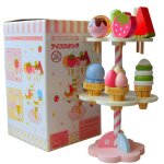 Simulation maison de jeu en bois, crème glacée aux fraises, jouet avec présentoir, cuisine en bois, jouets ... Simulation maison de jeu en bois, crème glacée aux fraises, jouet avec présentoir, cuisine en bois, jouets ...