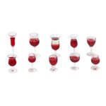 Simulation miniature de tasse a champagne et vin pour maison de poup�e 1 / 12, 10 pi�ces, mod�les de ...