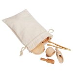 Simulation de pot en bois 8 pi�ces, jouet educatif de jeu de r�le, ustensiles de cuisine pour enfants, ...