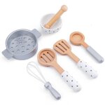 Simulation d'ustensiles de cuisine en bois pour enfants, maison de jeu, jouets de cuisine, kit d'outils ...