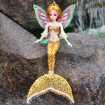 Sirne glod avec ailes, poupe princesse, enfants, filles, jouets, jouets aquatiques, poupes faites ...