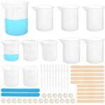 Sjzg - 11 pices mesurer en silicone avec gradu, 30ml / 100ml / 250ml gobelet doseur en rsine epoxy, ...
