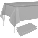 Sjzg - 2 pcs gris nappe en plastique couverture de table 137 x 274 cm rectangle couverture de table pour ...