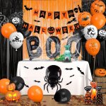 Sjzg - 2024 ballon halloween, araignes kit ballons halloween, 46 pices fte kit decoration halloween, ...