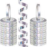 Sjzg - 240 m de long, 24 serpentins scintillants, argentés, parfaits pour décoration de mariage, décoration ... Sjzg - 240 m de long, 24 serpentins scintillants, argentés, parfaits pour décoration de mariage, décoration ...