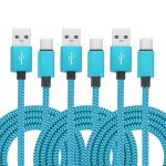 Sjzg - lot de 3 c�bles de charge usb de type c, 2, 4 a de type c vers usb a, cordon de charge tress� ...