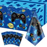 Sjzg - lot de 4 nappes de jeux vidéo - décorations de fête en plastique - décorations d'anniversaire ... Sjzg - lot de 4 nappes de jeux vidéo - décorations de fête en plastique - décorations d'anniversaire ...