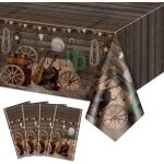 Sjzg - lot de 4 nappes occidentales ¿ housses de table d'anniversaire occidentales sur le thme de l'ouest ...