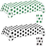 Sjzg - lot de 4 nappes rectangulaires noires a motif de football pour enfants, fans de football, evénements ... Sjzg - lot de 4 nappes rectangulaires noires a motif de football pour enfants, fans de football, evénements ...