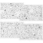 Sjzg - lot de 4 nappes de table a colorier en papier - mlange paquet 3 - diffrents motifs - a colorier ...