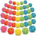 Sjzg - 45 pices boules de rotin couleur dcor dcoratif vase filler table dcoration de mariage pour ...