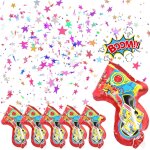 Sjzg - lot de 6 confettis gonflables pour f�te, confettis a main, confettis d'anniversaire multicolores, ...