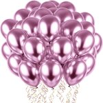 Sjzg - 60 pièces ballons anniversaire rose avec 3 rouleaux de rubans colorés ballons a hélium 12 pouces ... Sjzg - 60 pièces ballons anniversaire rose avec 3 rouleaux de rubans colorés ballons a hélium 12 pouces ...