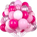 Sjzg - 60 pièces ballons rose fuchsia, 12 pouces mat rose pastel latex ballon avec 2 rubans et ballons ... Sjzg - 60 pièces ballons rose fuchsia, 12 pouces mat rose pastel latex ballon avec 2 rubans et ballons ...