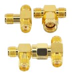 Sjzg - adaptateur vido splitter coaxial rf sma mle a double sma mle / convertisseur connecteur coaxial ...