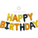 Sjzg - bannire de ballons  happy birthday  avec paille en ruban - 40, 6 cm - en mylar - rutilisable ...