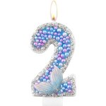 Sjzg - bougie d'anniversaire en forme de queue de sirène, violet et bleu nacré clignotante en forme de ... Sjzg - bougie d'anniversaire en forme de queue de sirène, violet et bleu nacré clignotante en forme de ...