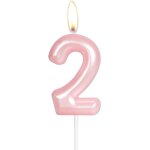 Sjzg - bougie rose vif « happy 2nd birthday », chiffre 2 rose, décorations de gâteau d'anniversaire, ... Sjzg - bougie rose vif « happy 2nd birthday », chiffre 2 rose, décorations de gâteau d'anniversaire, ...