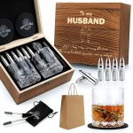 Sjzg - cadeaux de mari verre a whisky, 2 verre a whisky 8 pierre a whisky glaçons reutilisables, cadeau ... Sjzg - cadeaux de mari verre a whisky, 2 verre a whisky 8 pierre a whisky glaçons reutilisables, cadeau ...