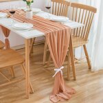 Sjzg - chemin de table en mousseline de soie d�coration de table de mariage d�coration d'anniversaire, ...