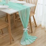 Sjzg - chemin de table en mousseline de soie d�coration de table de mariage d�coration d'anniversaire, ...